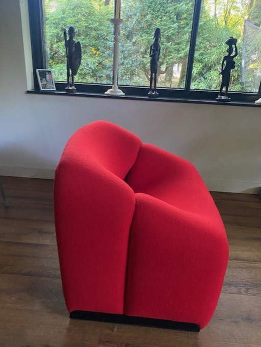 Originele Artifort fauteuil – Pierre Paulin – Rood – Label aanwezig