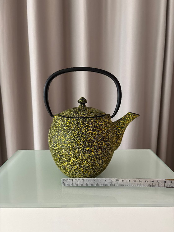 Teiera in ghisa, gialla e nera, Accessori da cucina, Giallo (foto 9 di 10)