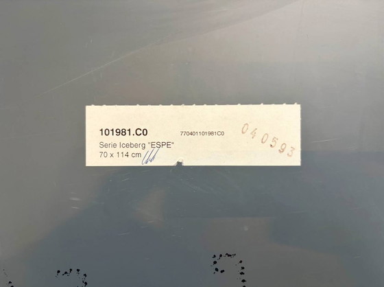 Image 1 of Memphis Design Iceberg ESPE wandspiegel, sculpturaal glazen object, jaren 80