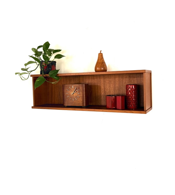 Vintage Teak Wall Shelf, 1960s – Wall cabinet, Wood (photo 11 of 12)