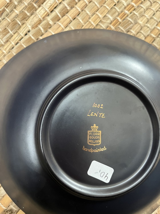 Image 1 of Vintage Flora Gouda vase and bowl from series 1120 ‘Spring’