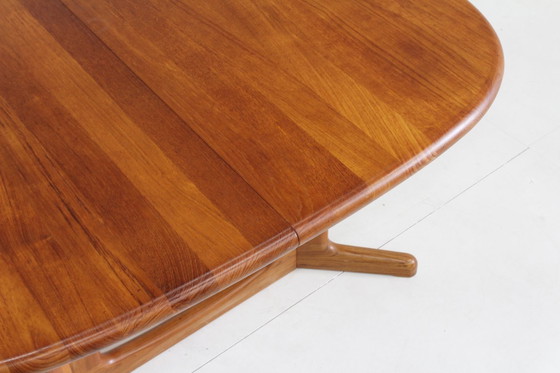 Image 1 of Vintage Danish oval extendable dining table, solid teak