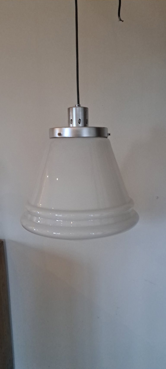 Image 1 of Vintage pendant lamp with opaline glass