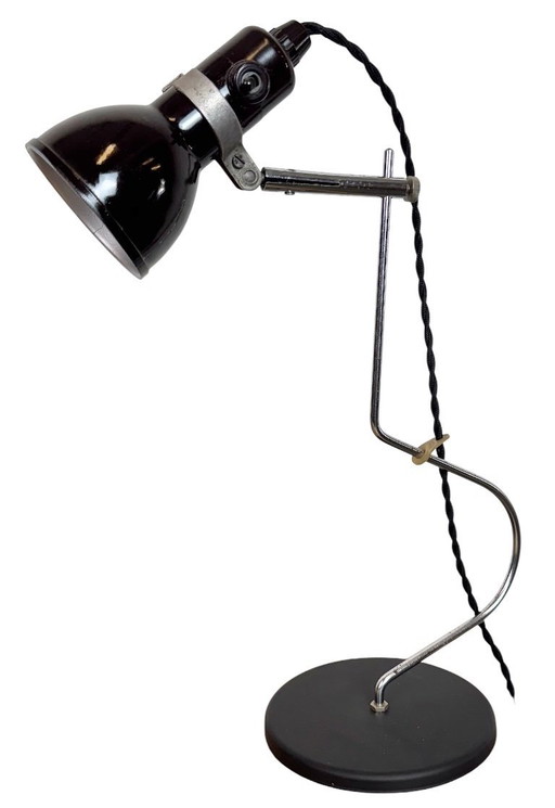 Schwarze Vintage Tischlampe aus Bakelit, 1970er