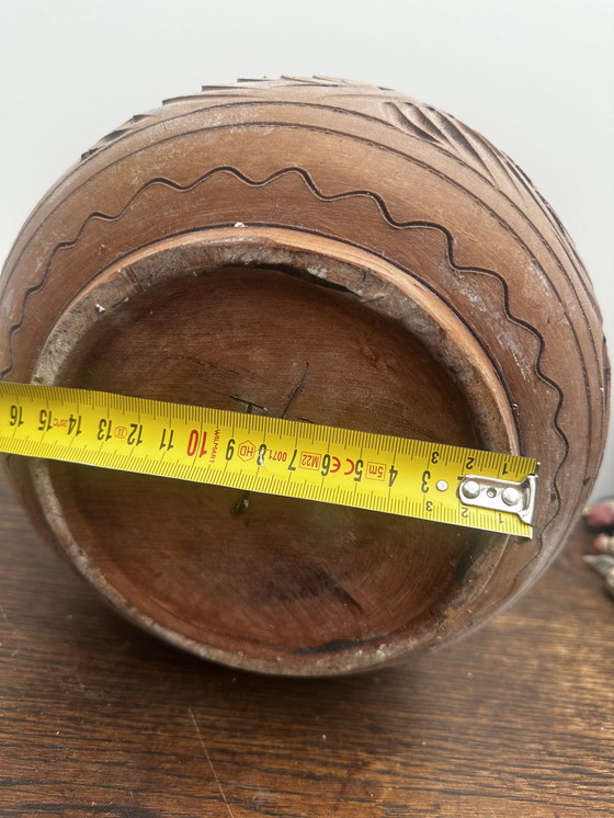 Image 1 of Vintage handmade ceramic planter H 19 cm / D 24 cm