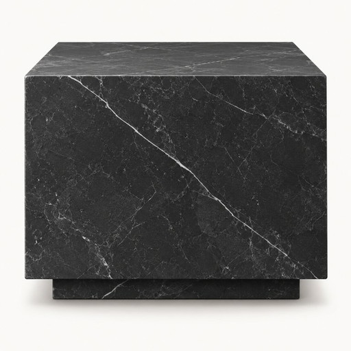 RH MARBLE PLINTH CUBE ZIJTAFEL