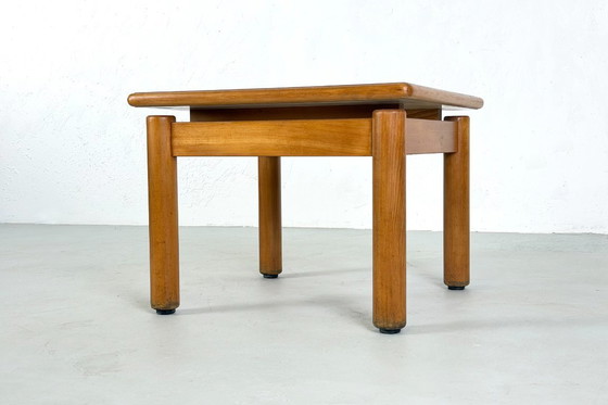 Image 1 of Coffee table in wood with blue top, France - 1960s