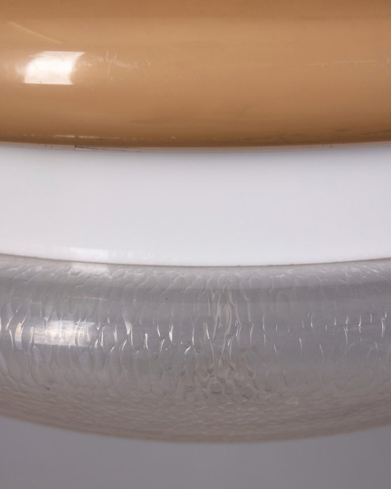 Image 1 of Vintage jaren 70 duifgrijze plexiglas kroonluchter, Italiaans design