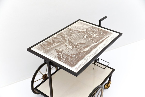 Image 1 of German Metal Serving Trolley, 1960s