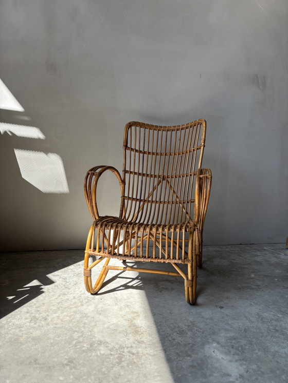 Image 1 of 2x Vintage rotan fauteuil