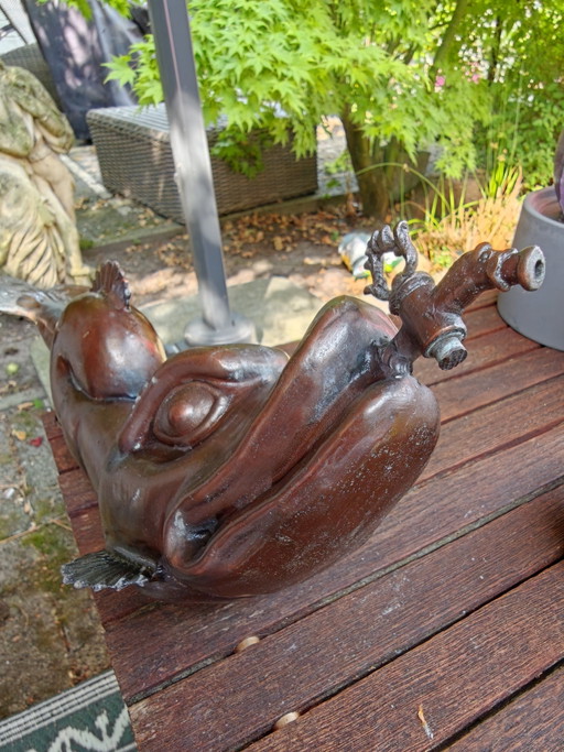 Fuente antigua con delfines y dragones en cobre y bronce, Francia. – decoratieve objecten, Bronze (photo 2 of 8)