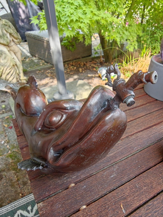 Fuente antigua con delfines y dragones en cobre y bronce, Francia. – Objetos decorativos, Bronze (photo 2 of 8)