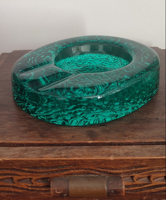 Kosta Boda Kunst Aschenbecher Massives Smaragdglas Ca.1970 – Dekorative Objekte (photo 8 of 15)