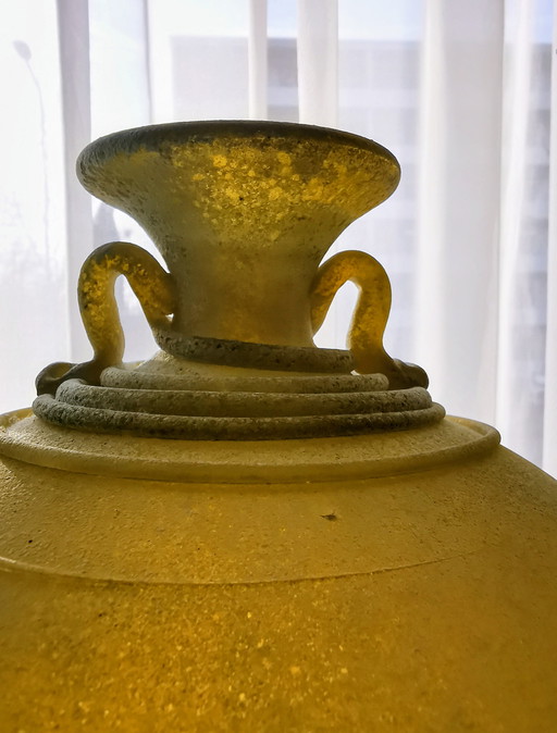 Vase, Kunstobjekt. Cenedese Scavo Murano, 1960er Jahre