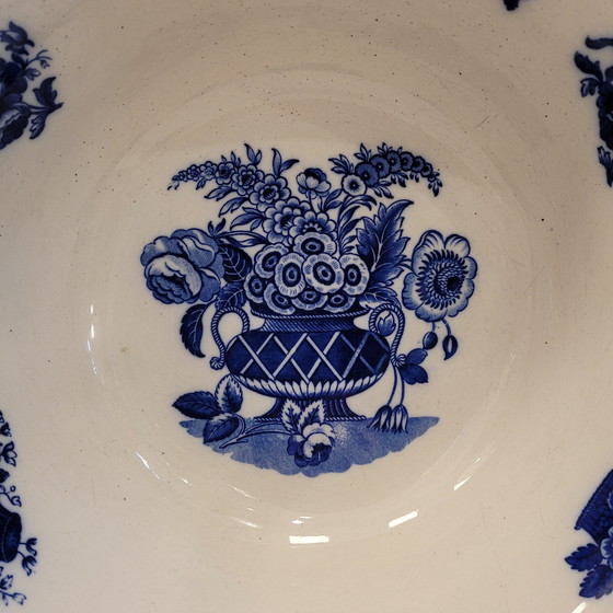 Image 1 of Juego De Baño: Aguamanil Y Jabonera “Pomeroy Blue”, Porcelana Royal Doulton, S. Xx