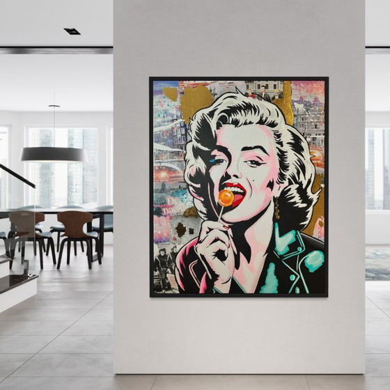 Image 1 of Dolce ribelle - Dipinto pop art 103 x 83