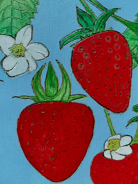 Strawberries – Paintings & Drawings, Wood (photo 6 of 8)