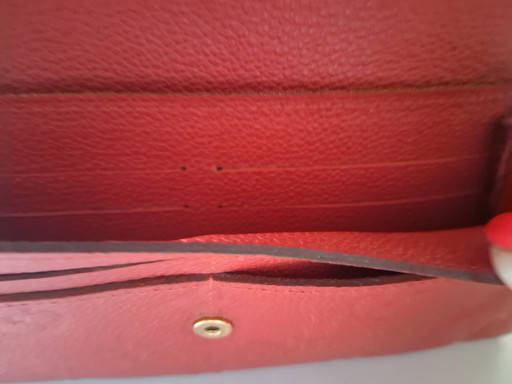 Portefeuille orange Louis Vuitton