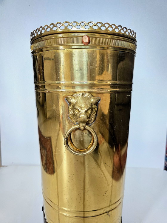 Vintage French Brass Eclair Vermorel Umbrella Stand / Planter – Cast Iron (photo 3 of 10)