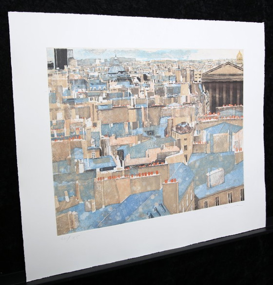 Image 1 of Salzmann, Gottfried - Parijs, La Madeleine - kleurenets - handgesigneerd