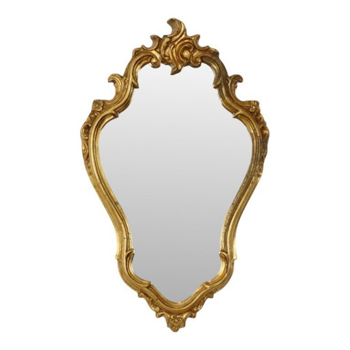 Franse Kuifspiegel Bladgoud Verguld 71cm