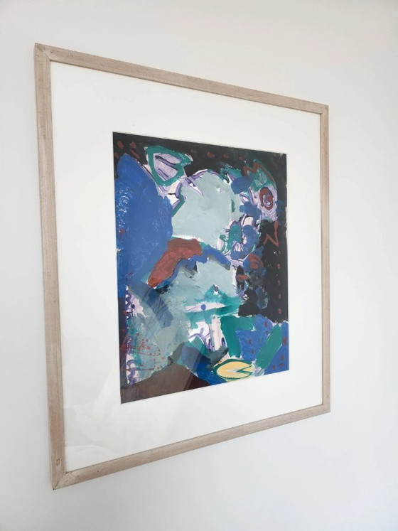 Image 1 of Abstract Painting – Modern Art – Handmade Frame