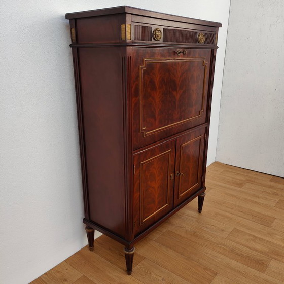 Image 1 of Antieke Mahoniehouten Secretaire in Empire-stijl
