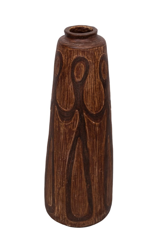 Grande vaso d'arte brutalista unica fatto a mano Jan van Stolk 1962 Olanda – Sculture, Ceramic (photo 14 of 40)
