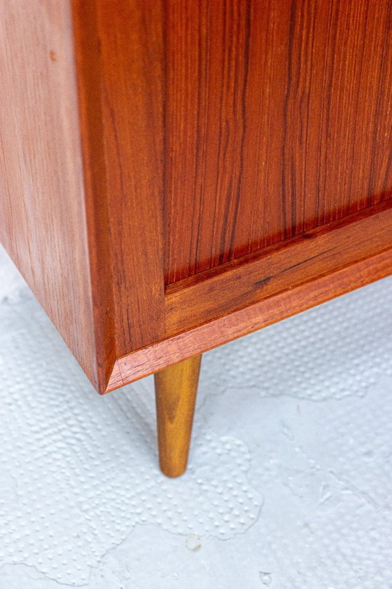 Image 1 of Vintage teakhouten dressoir/commode met lades, Erik Brouer, Deens, jaren 60.
