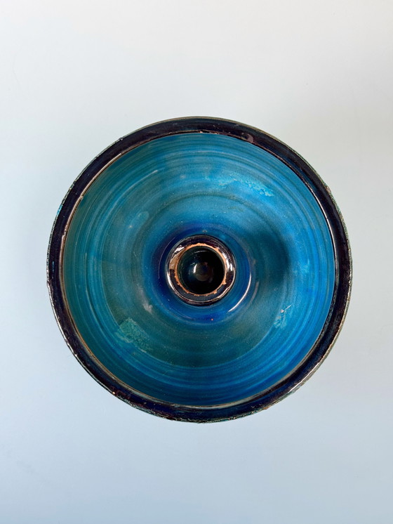 Image 1 of Candelabro Rimini Azul 735 - Cerámica - Bitossi - Aldo Londi