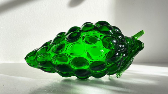 Image 1 of Vintage groene glazen druiventros