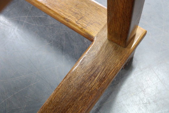 Image 1 of Gerestaureerde antieke eiken tafel uit 1930, Tsjecho-Slowakije