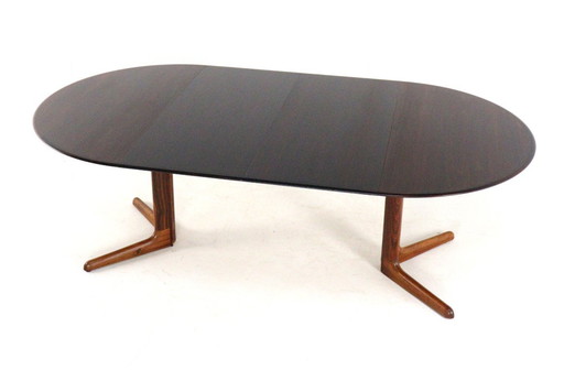 Dyrlund round 2x extendable rosewood table dining table vintage
