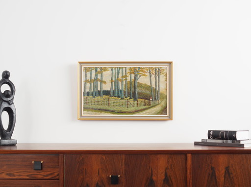 Peinture "La route de la forêt", design scandinave, années 1960
