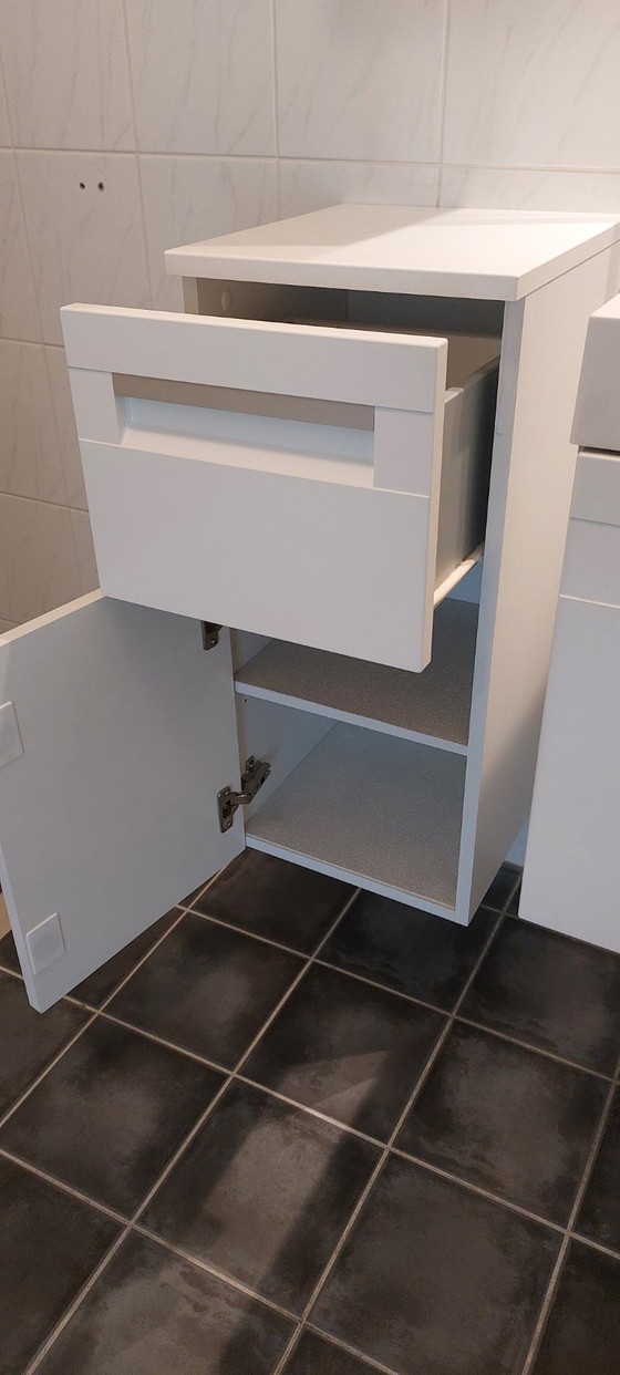 Image 1 of 2 White Bathroom Wall Cabinets