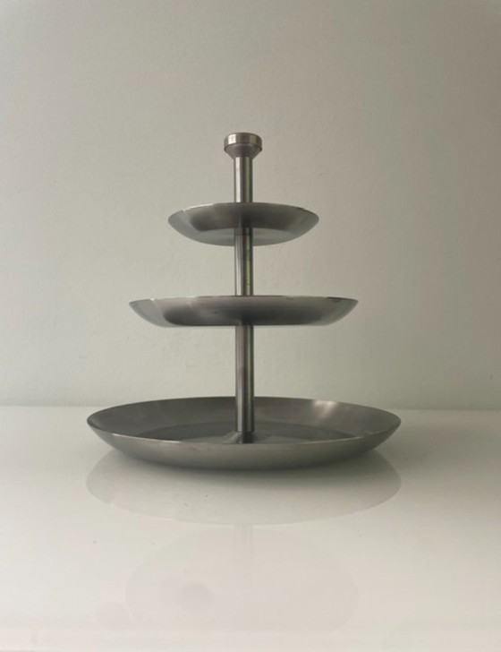 Image 1 of Minimalist stainless steel tiered stand – modern design