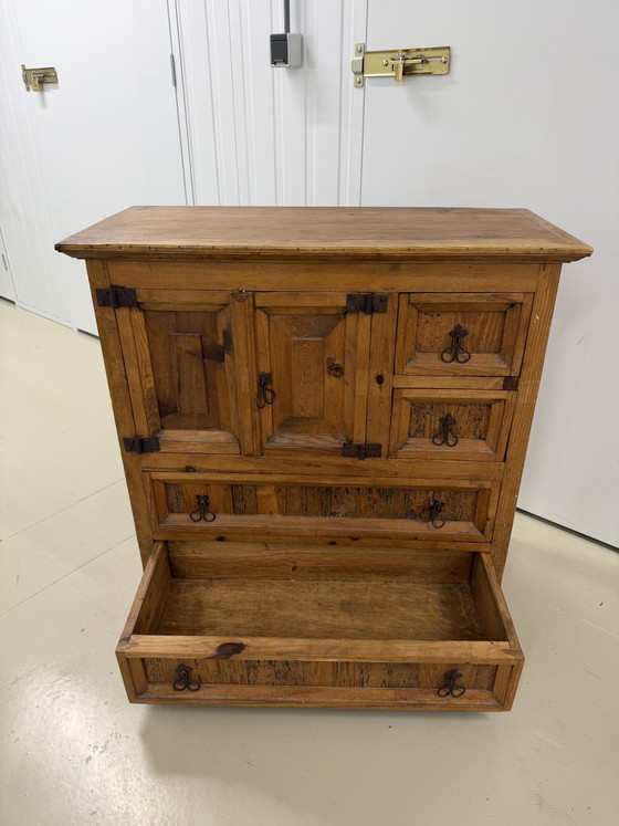 Image 1 of Mexican pine cabinet with 4 drawers & doors