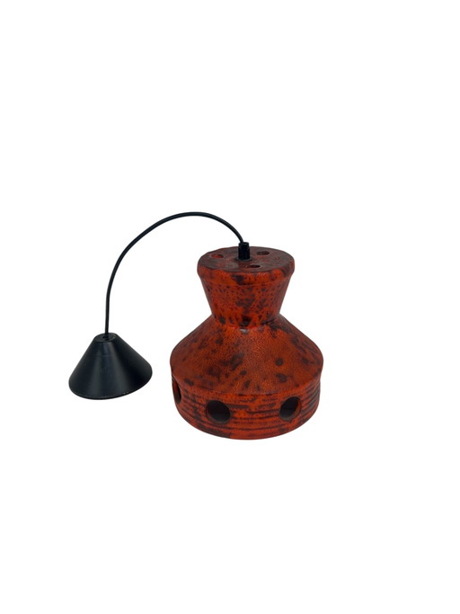 Retro Herda Rood/Bruin Fat Lava Lamp Jaren 60/70