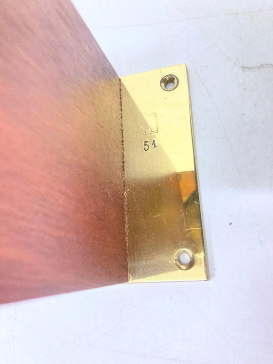 Image 1 of Lampada da parete Bauhaus in ottone e legno di Tecnolumen, disegnata da Eckhart Muthesius