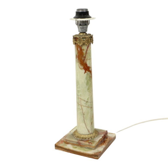 Image 1 of Lampe colonne classique en marbre onyx