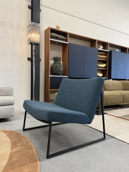 Harvink Hebbes Sessel Monza blauer Stoff