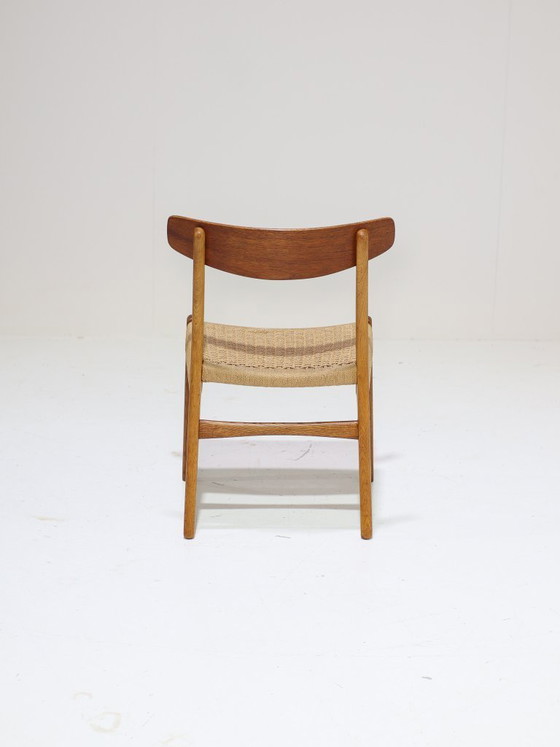Image 1 of 4x Eetkamerstoelen Hans Wegner CH23 Carl Hansen teak eiken 1950s