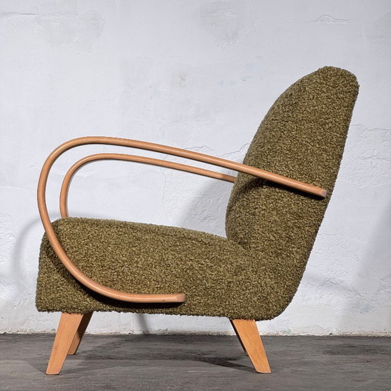 Een paar Jindrich Halabala Type C fauteuils, volledig gerestaureerd, jaren 1930. – Jindřich Halabala, Textile (photo 6 of 17)