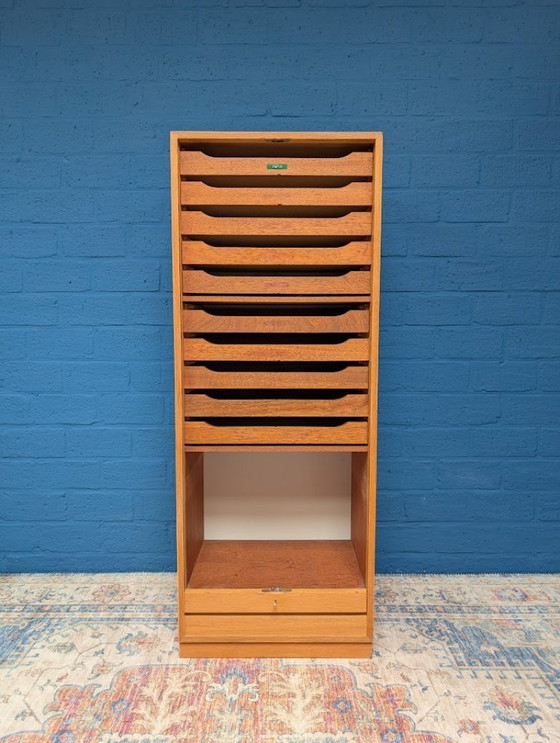 Image 1 of Classeur vintage en chêne, 1960