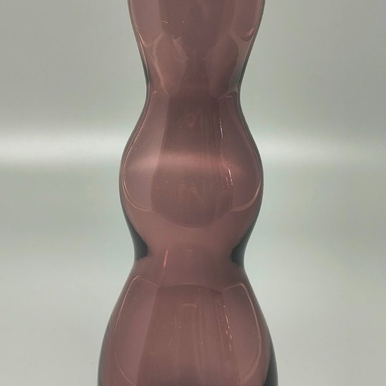Image 1 of 1970s Space Age Purple Vase by V. Nason in Murano Glass. Made in Italy