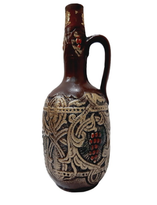  Vintage Ornate Ceramic Pitcher(or bottle?)
