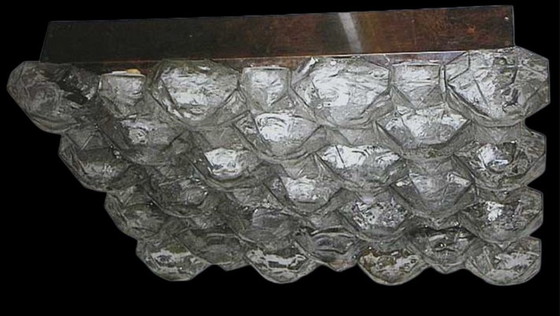 Image 1 of 1 van de 3 Enorme Murano plafondlamp toegeschreven aan Gio Ponti jaren 60