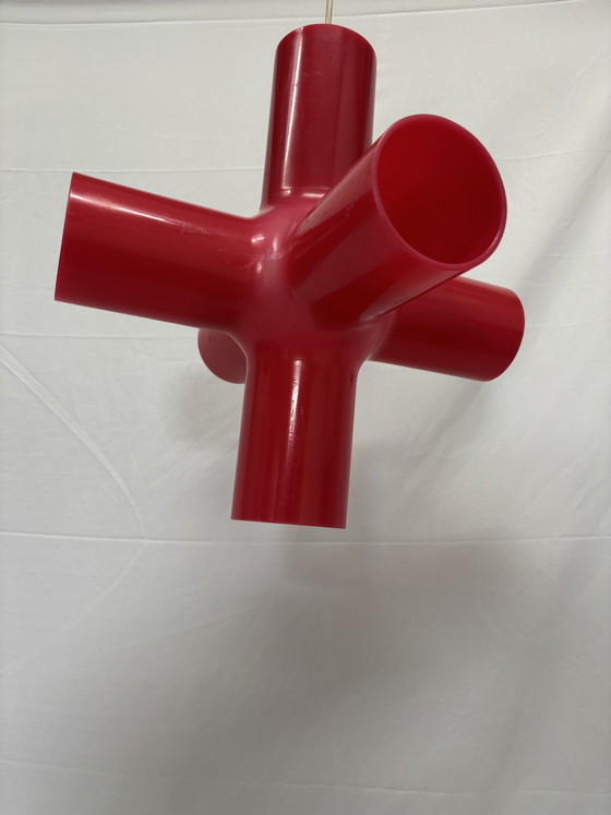 Image 1 of Vintage red Crosslight pendant lamp, design 1990
