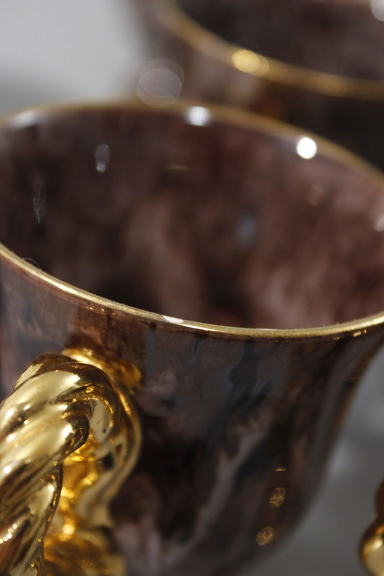 Image 1 of Marius Giuge À Vallauris - 40-delig ontbijtset Frankrijk 1950