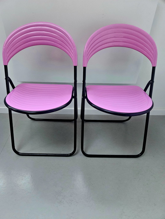 Image 1 of Postmodern Italian folding chairs Designer Studio GP